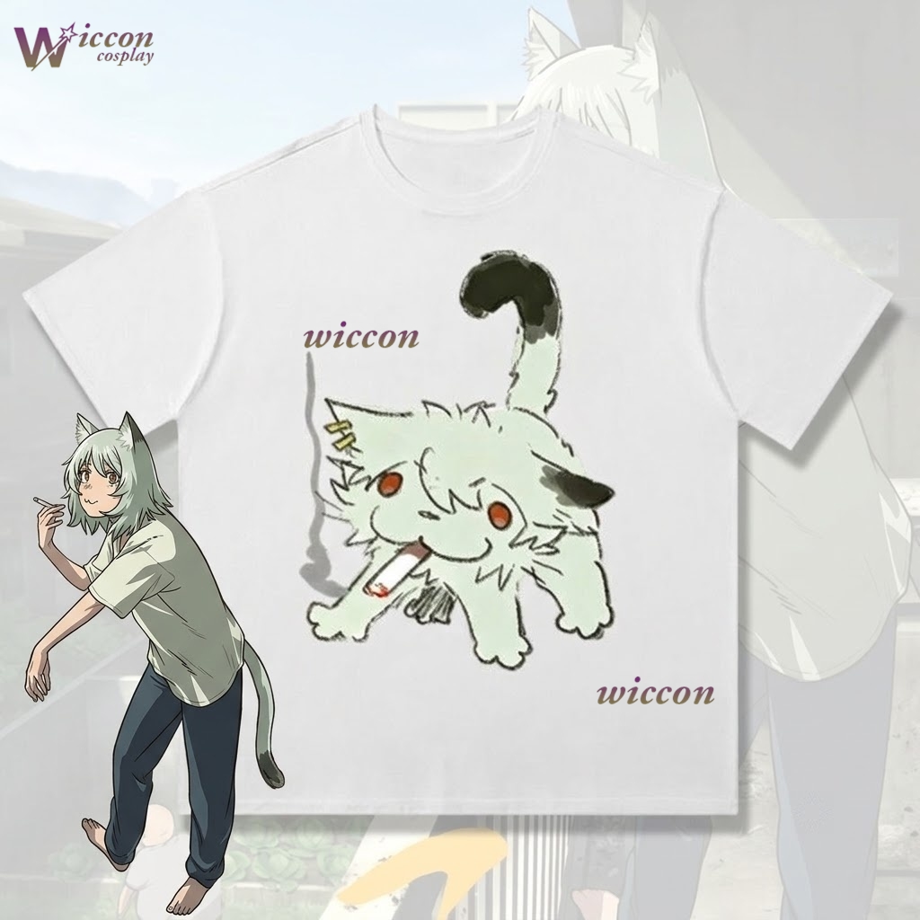 YesOk Chainsmoker Cat Yaniko S - огляд і ціна Anime Merchandise T-Shirts