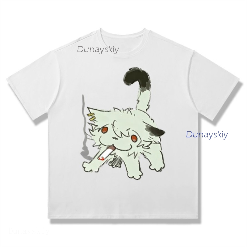 YesOk Chainsmoker Cat Yaniko S - огляд і ціна Anime Merchandise T-Shirts