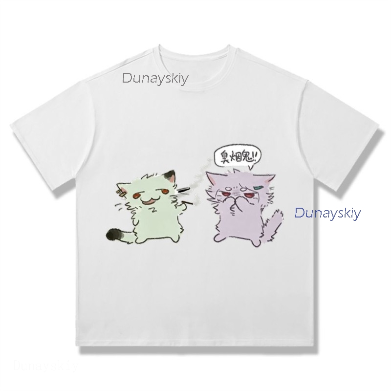 YesOk Chainsmoker Cat Yaniko S - огляд і ціна Anime Merchandise T-Shirts