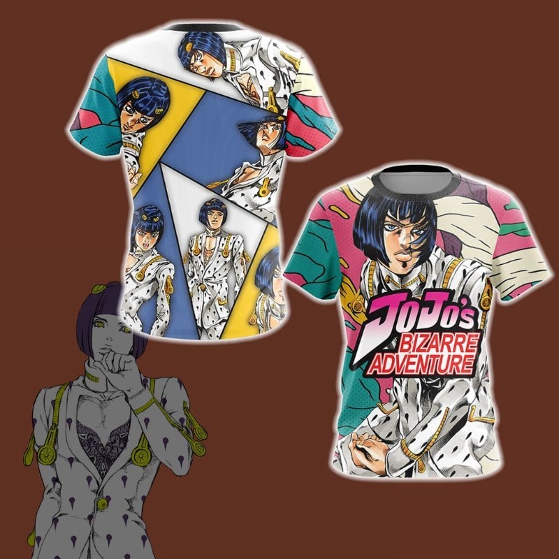 2026 New JOJO Golden Wind Brun - огляд і ціна Anime Merchandise T-Shirts