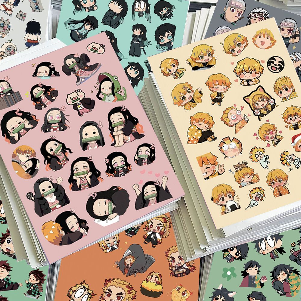 24pcs Chibi Demon Slayer scree - огляд і ціна Sticker Sheet Set