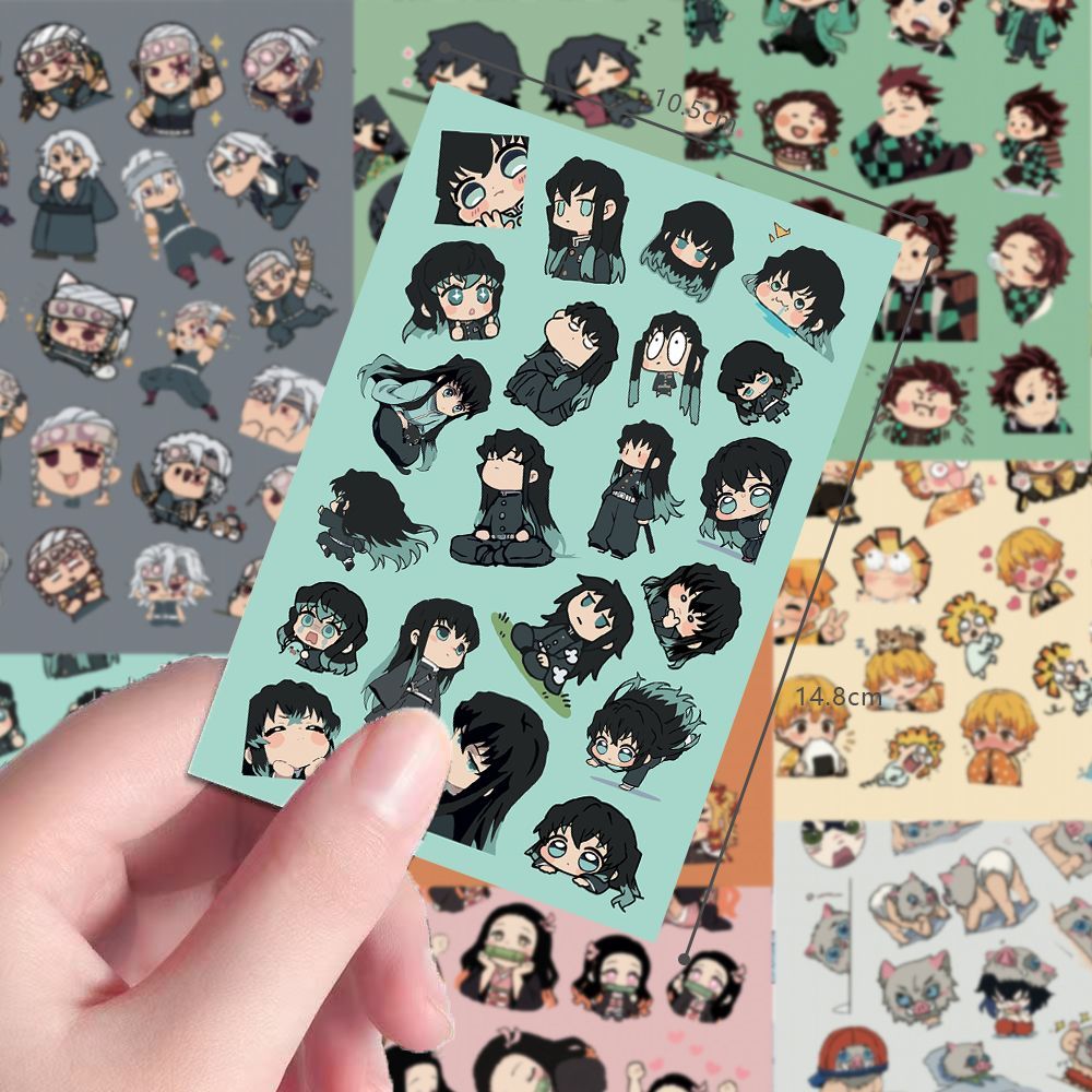 24pcs Chibi Demon Slayer scree - огляд і ціна Sticker Sheet Set