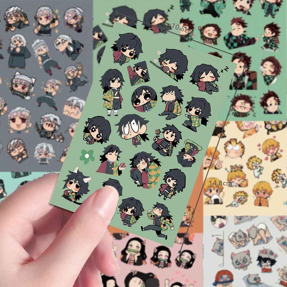 24pcs Chibi Demon Slayer scree - огляд і ціна Sticker Sheet Set