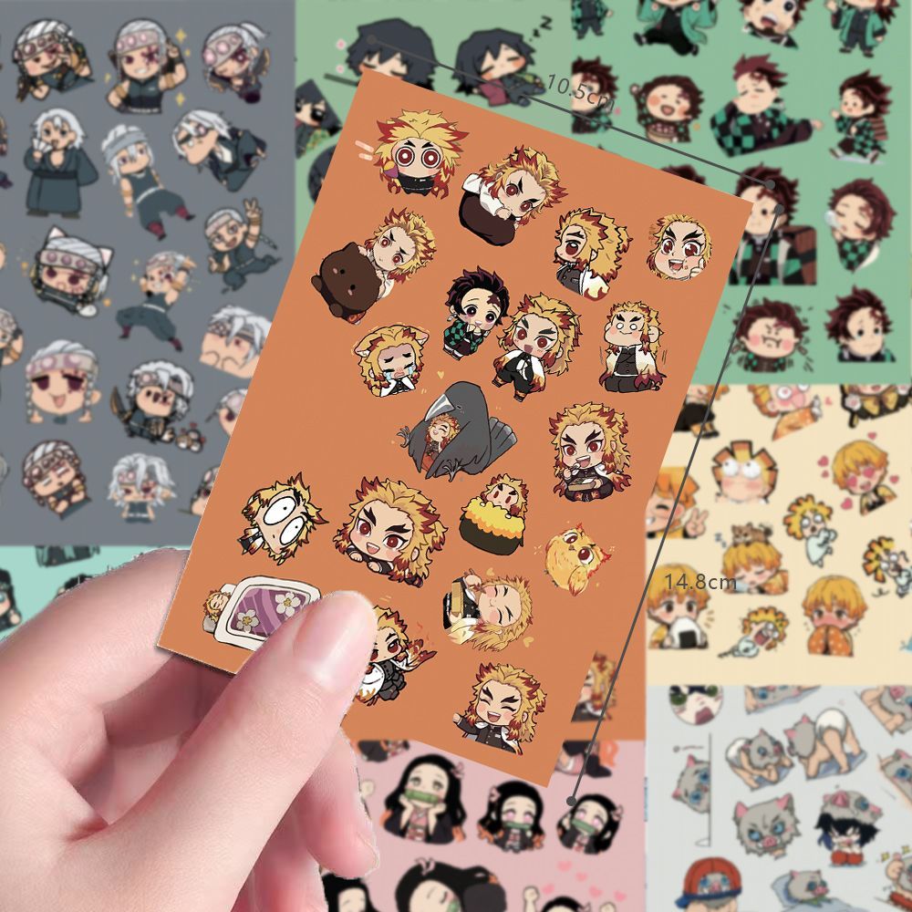 24pcs Chibi Demon Slayer scree - огляд і ціна Sticker Sheet Set